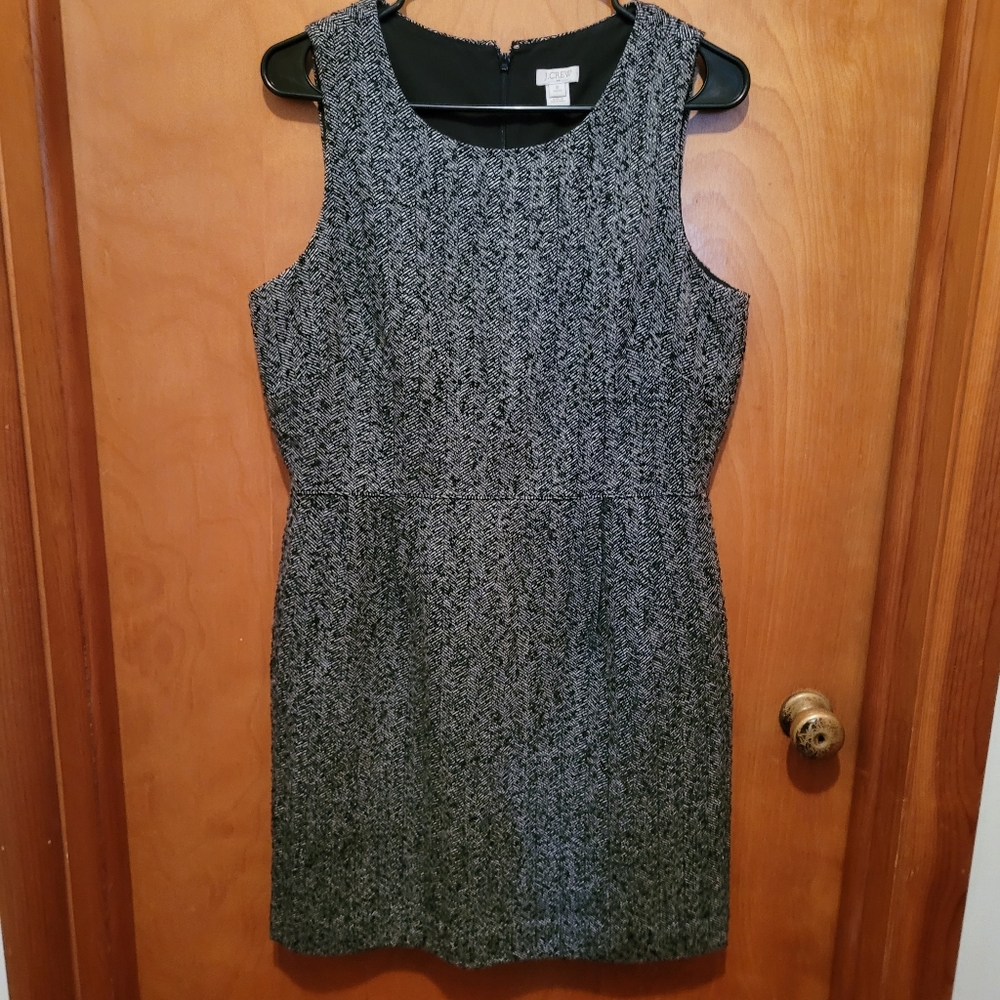 J. Crew Black & White Tweed Dress